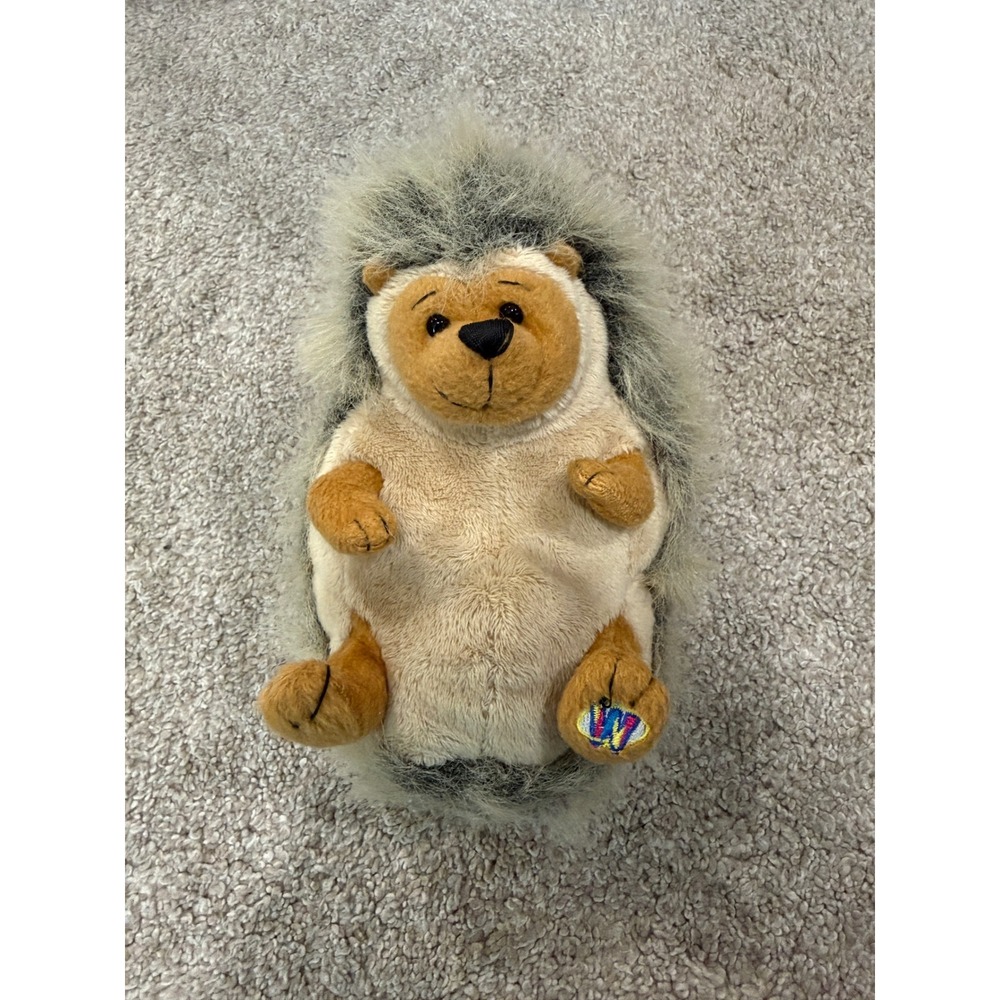 Ganz Webkinz Hedgehog Plush Stuffed Animal Grey Tan Woodland Toy HM117